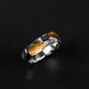 Adjustable Open Ring Men Women Vintage Geometric Copper With Black Gold Plating Enamel Detail