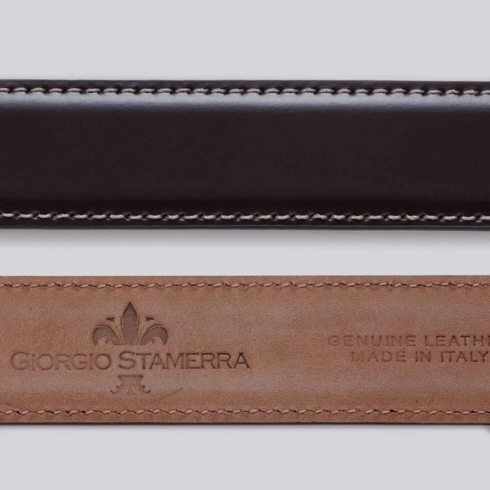 Recommended Waist Size Up To Belt Width Giovanni Nubuck Dark Brown Stringa Belt for No Total Length 120cm [Giorgio Stamella] 107cm, 3cm, (replacement