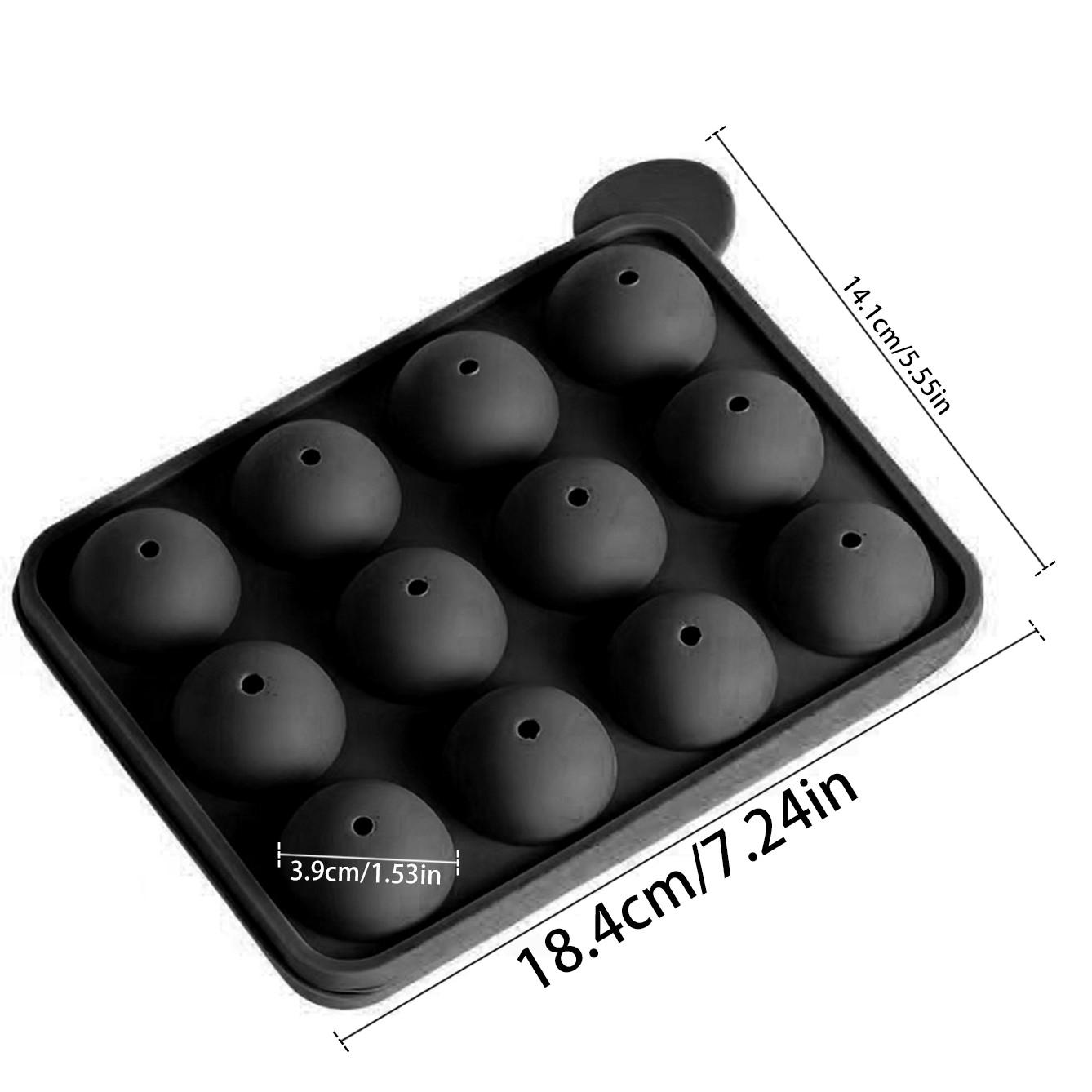 

Ice Cube Trays Silicone, Large Ice Ball Mold for Whiskey Cocktails & Bourbon, Reusable чёрный