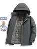 90% White Goose Down Men's Winter Jacket with Detachable Liner - Business Casual, Thickened, Middle-Aged Style