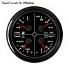 ELING 85mm 4 in 1 Multifunction Meter Oil Pressure 5Bar 10Bar 80PSI Water Temperature Oil Level 8-16V Voltmeter for Cars Ships