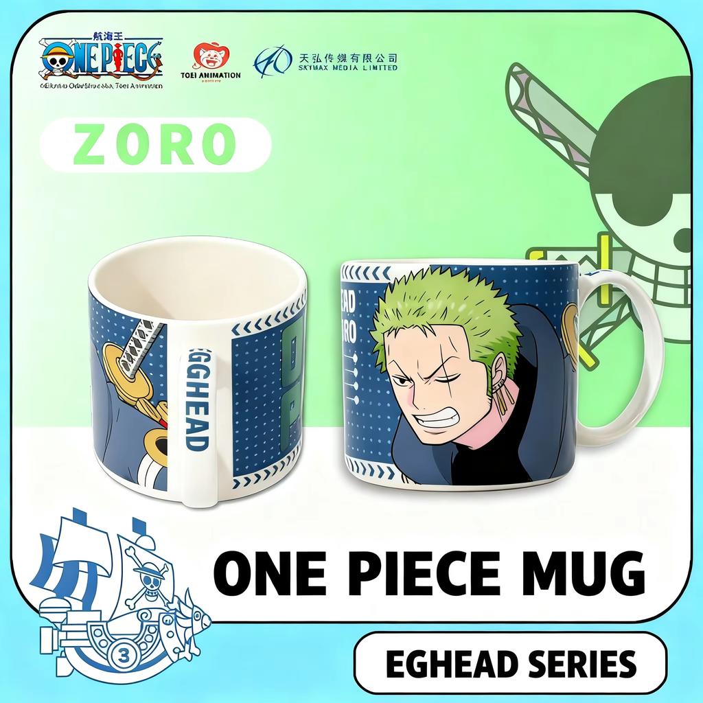 High Quality 1pc Official One Piece Egghead Arc Mugs-Luffy(Gear5/)ZoroChopper In Egghead Design Ceramic Drinkware for Manga Enthusiasts