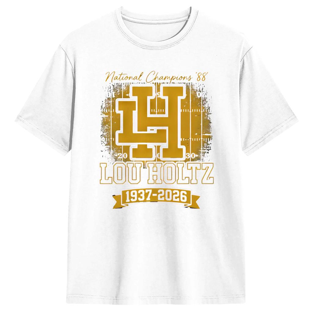Lou Holtz LH 1937 2026 T Shirt Men Pure Cotton Funny TShirt Round Neck Tees Short Sleeve Tops Plus Size