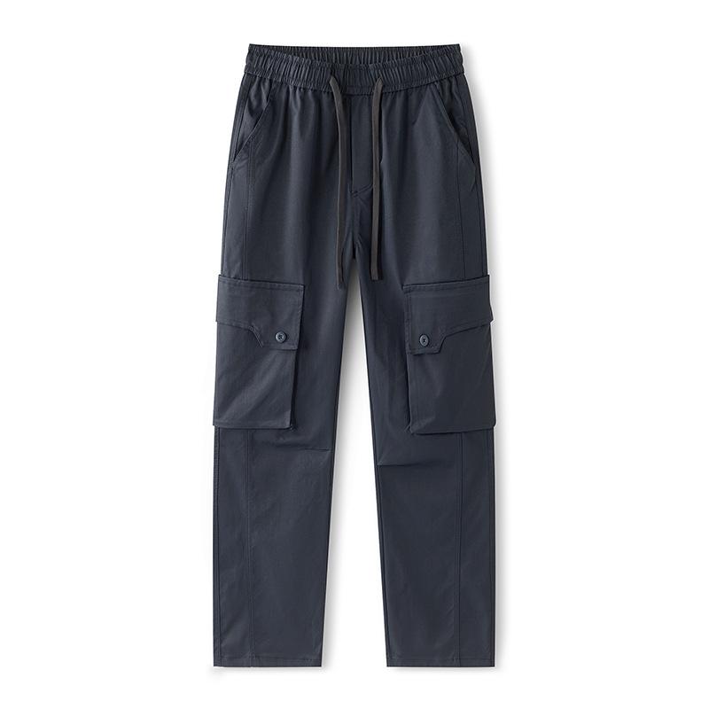 Overalls men's autumn new American trendy brand versatile loose wide-leg drape multi-pocket straight trousers men