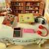 10Pcs Earphones Calculator Stapler Doll House Furniture Study Decor 1/12 Dollhouse Vintage Miniature Book Model
