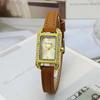 Women Watches Fashion Rectangle Dial Quartz Watch Luxury Leather Strap Wristwatch Ladies Clock Dropshipping Relogio