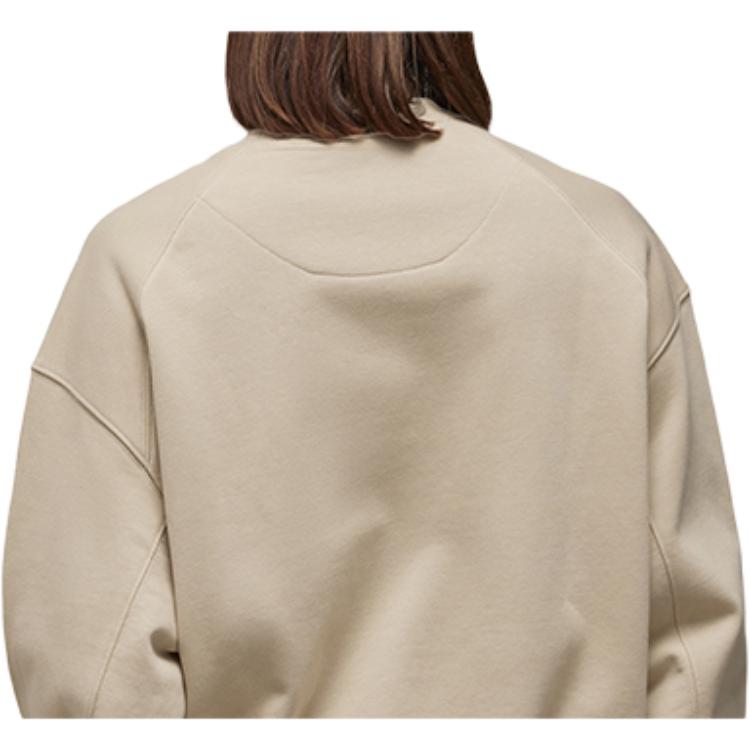 Y-3 Ft Crew Sweat Solid Color Long Sleeve Round Neck Casual Sweatshirt Women sweatshirt Khaki 50-IV5569