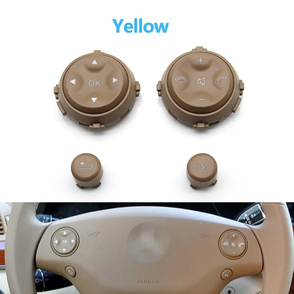 

Автомобильный многофункциональный чехол на руль для Benz W221 W216 S CL Class S280 S300 S350 S400 S600 2006-2009 жёлтый