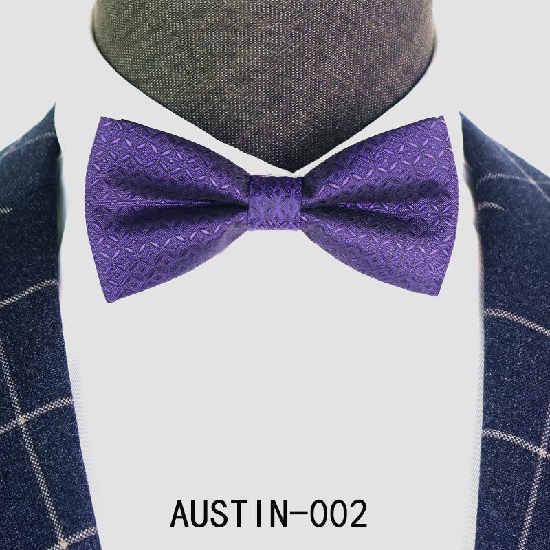 Men's Jacquard Bow Tie & Boutonniere Set for Weddings