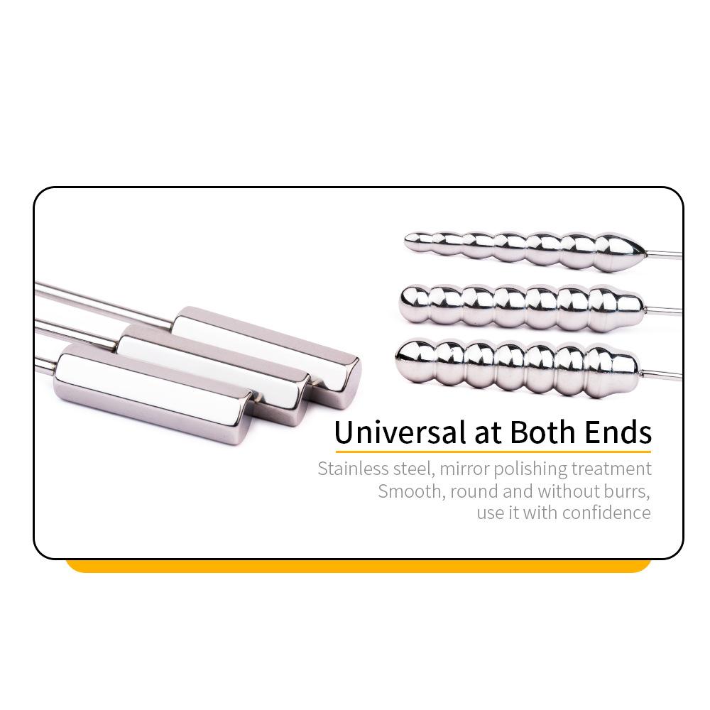Unisex Stainless Steel Urethral Stick Metal Pull Bead Anal Massager Sounding Urethral Sex Toy Penis Plug Chastity BDSM
