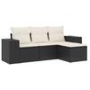 VidaXL Salon de Jardin avec Coussins 4 pcs, Canapés de Terrasse, Ensemble de Meubles de Patio, Mobilier d'Extérieur, Noir 3254803