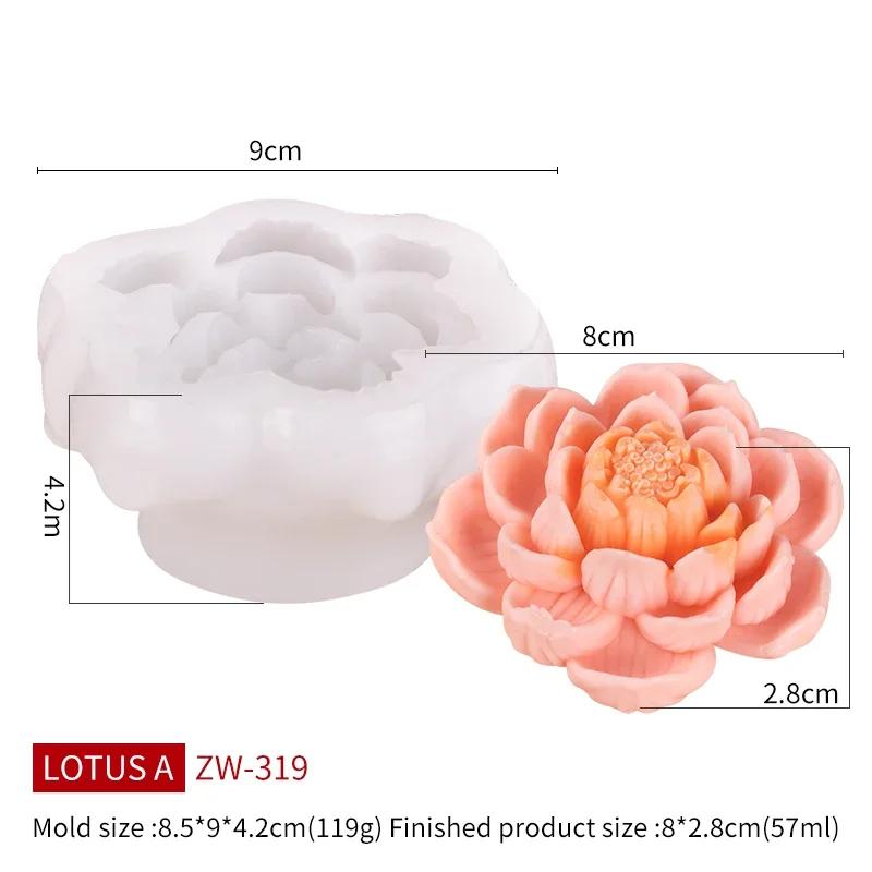 DIY Peach Blossom Candle Silicone Mold Peach Blossom Soap Silicone Mold Flower Gypsum Resin Silicone Mold Christmas Gift