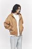 Black Moment Faux Suede Hooded Zip-Up Jacket [Camel]