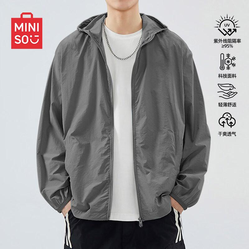 MINISO Men's Lightweight Hooded Sun Protection Jacket