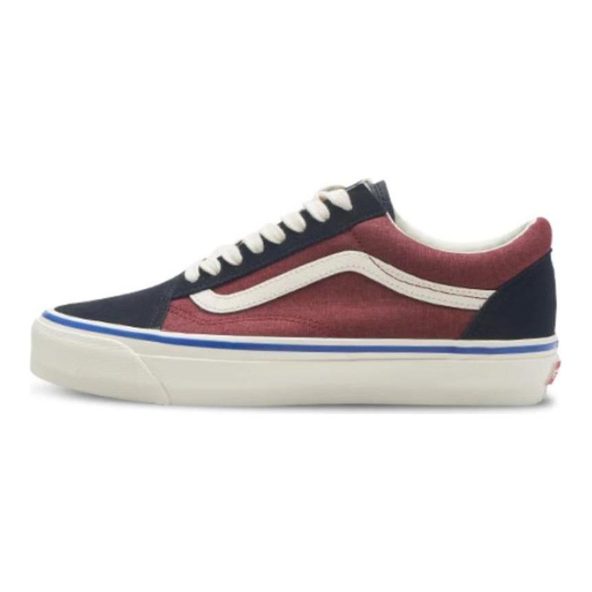 Vans קולקציית Old Skool עמידות בפני שחיקה נעלי סקייטבורד נמוכות גברים אדום שחור סניקרס VN000CY2MDB