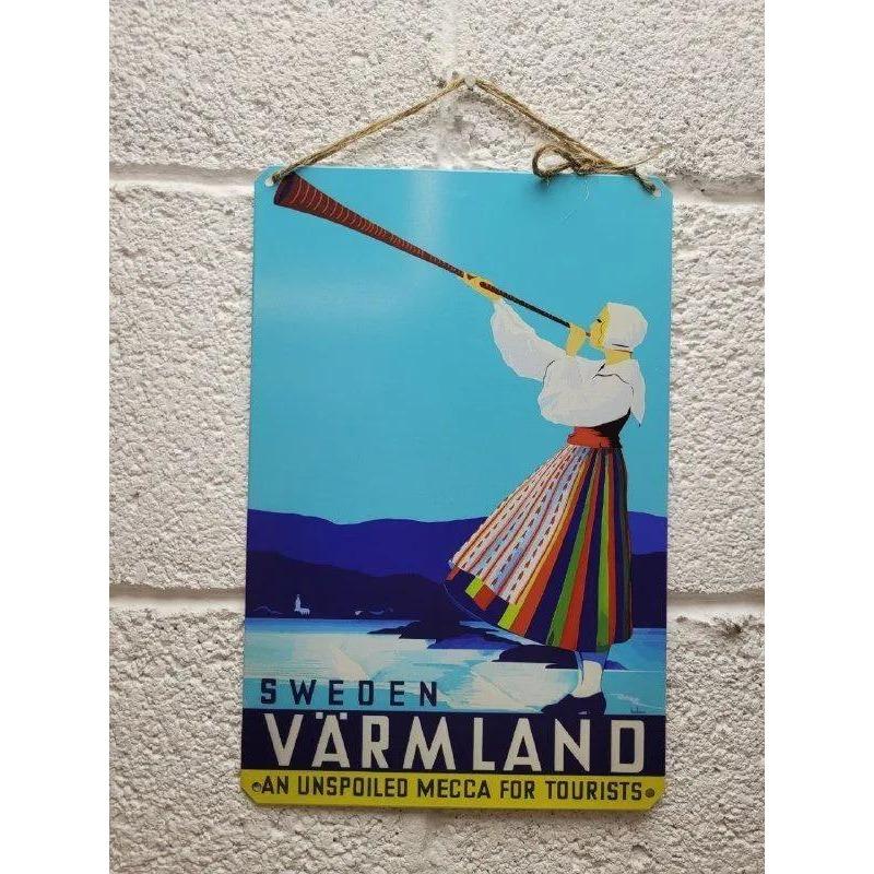 Thailand On a Scooter Tourism Metal Poster, Vintage Travel Wall Art Decor