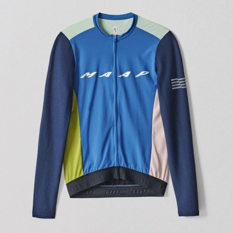 MAAP Premium Szybkoschnąca Koszulka Rowerowa Długi Rękaw Unisex Sportowa Koszulka Outdoor Oddychająca Odzież Wydajnościowa