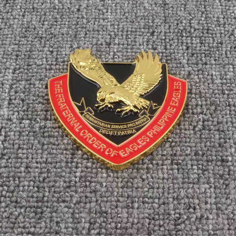 Car 3D Metal Fraternal Order of Philippine Eagles Logo Styling Decals Sticker Emblem Badge Animal Hawk Decoration Body Stickers