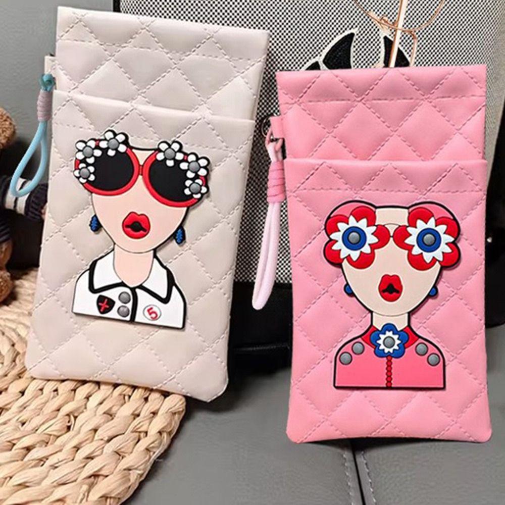 Portable Sunglasses Bag PU Leather Cosmetic Bag Gifts Double-layer Eyeglasses Pouch