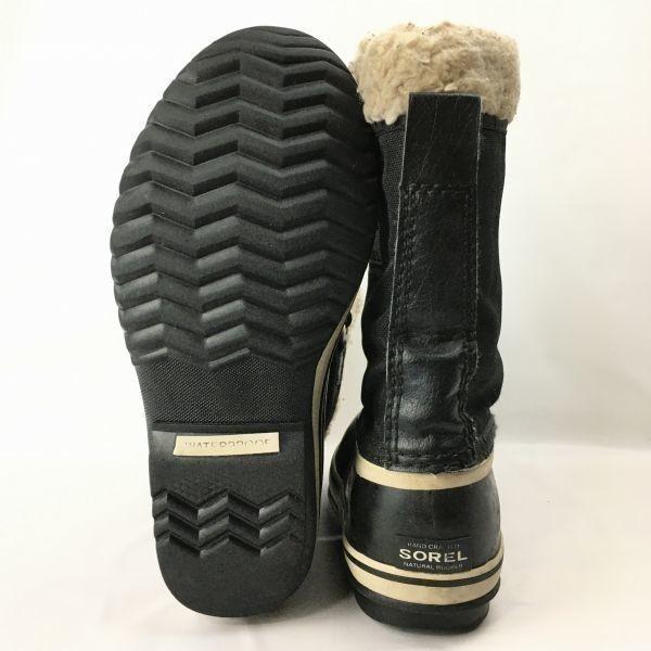 SOREL Premium Snow Boots with Liner Size 4.5 21.5 Black(USED)