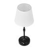 Cordless Table Lamp 2PCS Rechargeable Battery Desk Lamp Fabric Shade Black