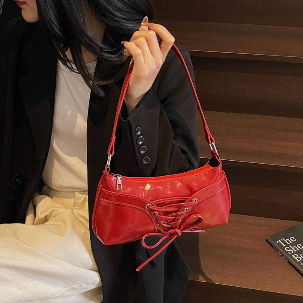 

Designer Shoulder Bag Bow Tie Women Handbag New Armpit Bag Ladies/Girls рожевий