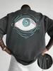 2026 Summer New Style Unisexs Pure Cotton TShirt Street Casual Fashion Soft and Comfortable Simple Eye Pattern Print