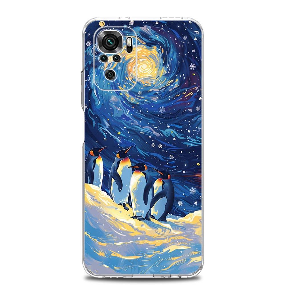 Phone Case For Xiaomi Redmi Note 14 13 12 4G 9S 9 10 11 Pro Plus 5G 14C 13C 12C 10C 9A TPU Cover Landscape Winter Light Snow