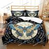 Sun and Moon Duvet Cover Set Boho Bedding Set for Kids Boys Girls Bohemian Style Queen Size Comforter Cover Psychedelic Design
