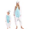 Piżama dla dzieci dziecięca kigurumi onesie jednorożec niebieski 105-115 cm