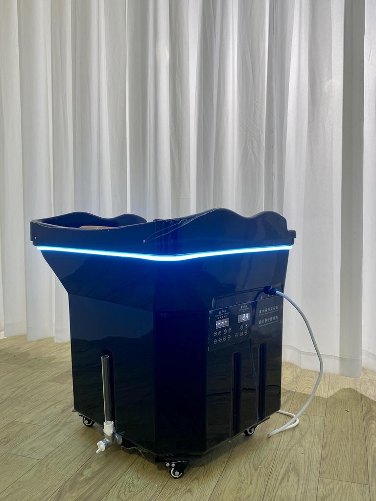 Modern portable  head spa sink hydrotherapy Thai massage shampoo water bed steam shampoo barber shop hair salon
