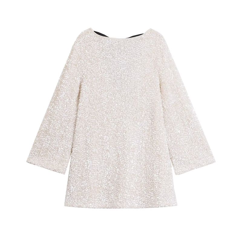 Araltay New Arrival Fashion Style Women's Clothing Fashion All-Match Casual Minimalist Sequin Bows Short Dress