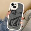 V-Volcom LOGO Fashion For IPhone 16 15 14 13 12 11 Pro Max Plus Leather Phone Cover