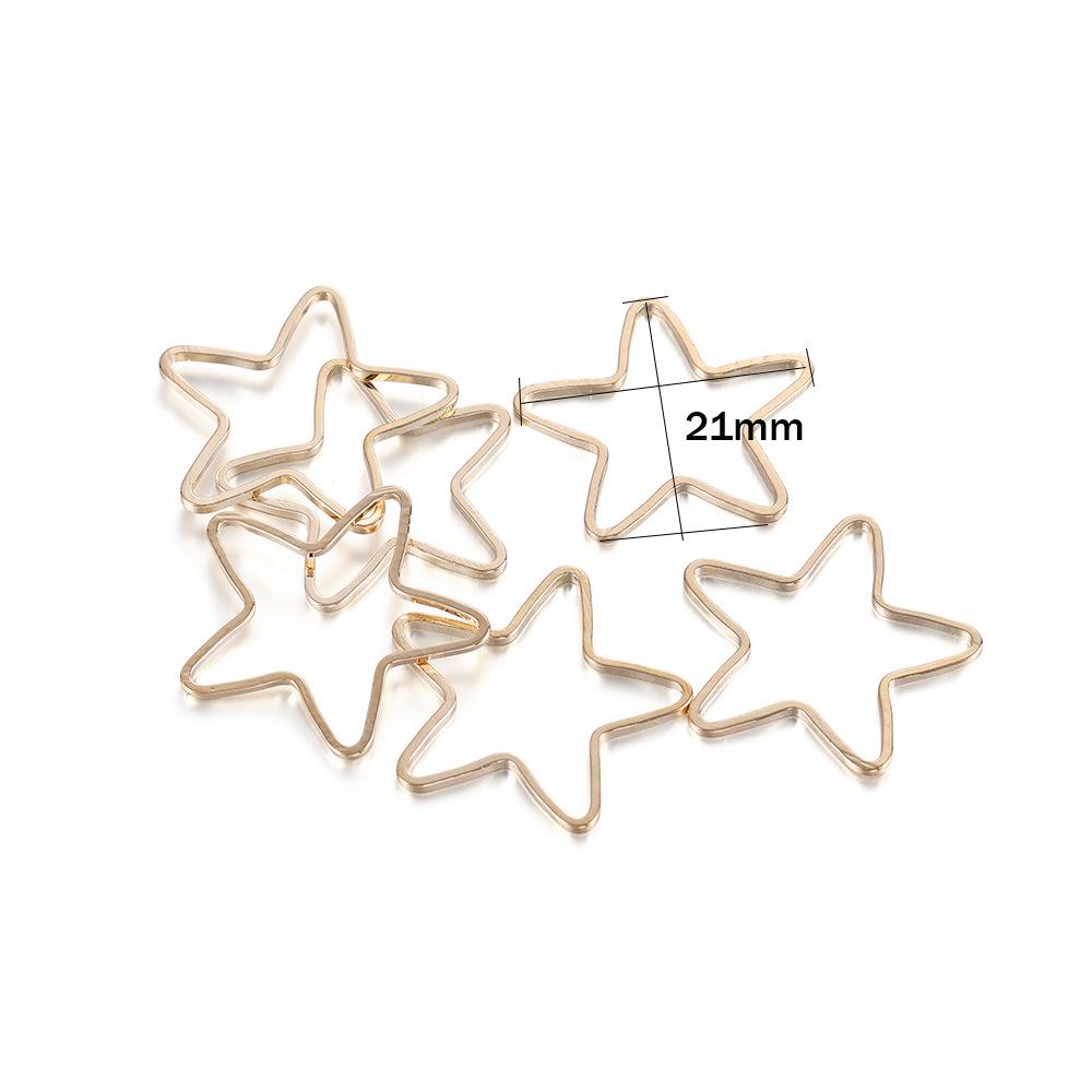 DIY Heart & Pentagram Metal Bezel Epoxy Alloy Frames for Jewelry Making