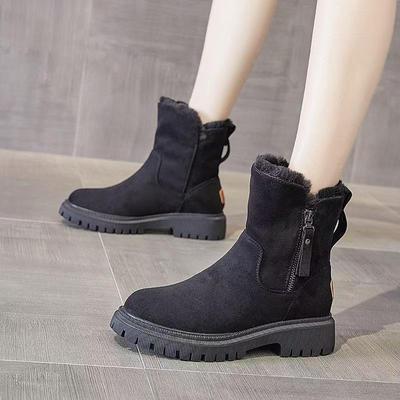 Snow Boots Women's Autumn and Winter 2025 New Velvet Thickened Warm Cotton Shoes Non-slip Thick-soled Suede Matte Short Boots