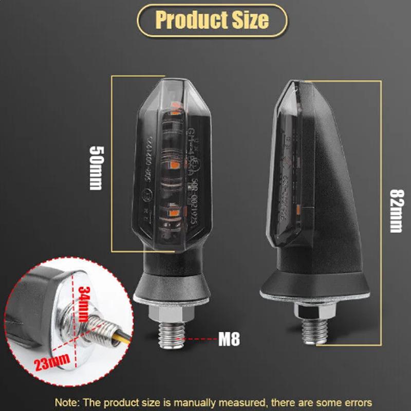 Motorcyle LED Turn Signal Light 12V Moto Amber Indicator Lamp For Yamaha FZ 1 YZF R3 R6 R1 MT 07 09 FZ6 Tracer 900 Tenere 700