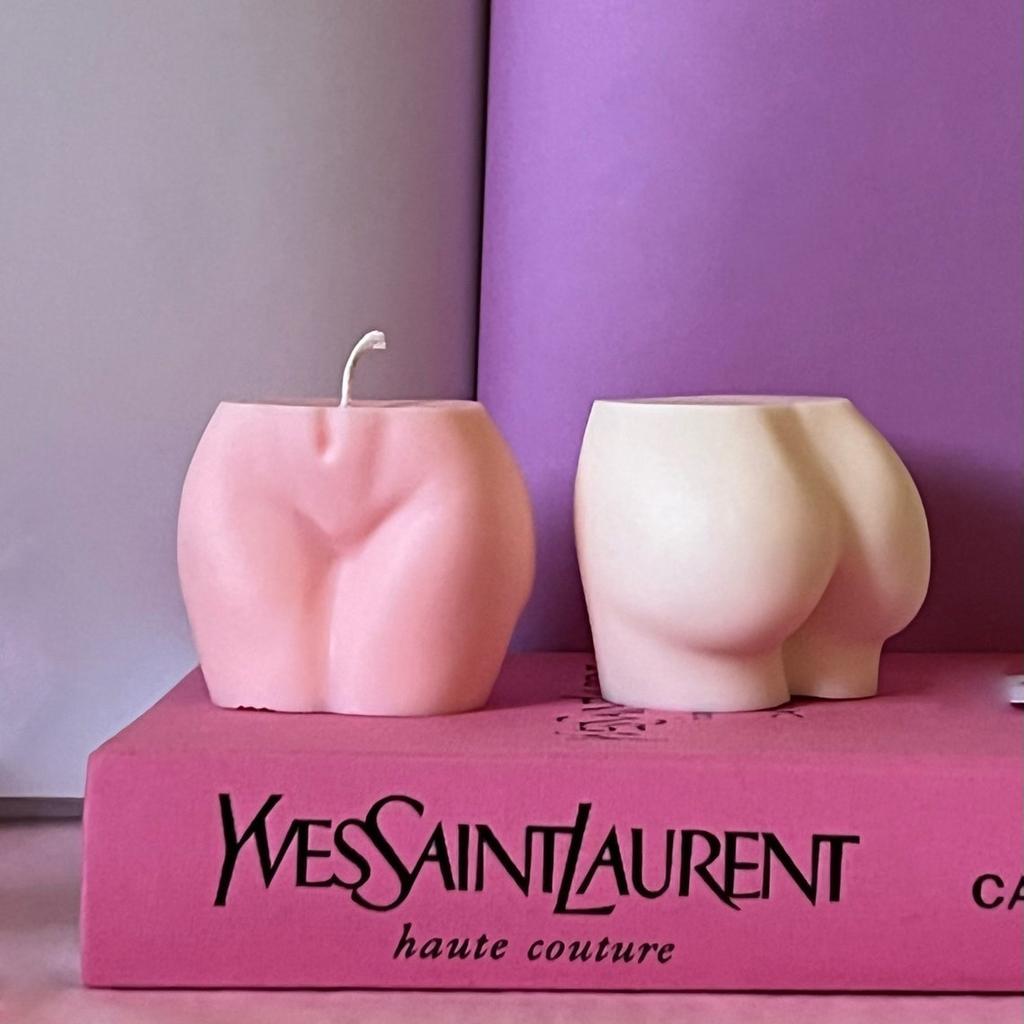 Bougie Parfumée Fesses 3D Moule en Silicone pour Bougie Corporelle Forme de Fesses 3D pour Bougie d'Aromathérapie Sculpture en Plâtre Outil d'Artisanat DIY