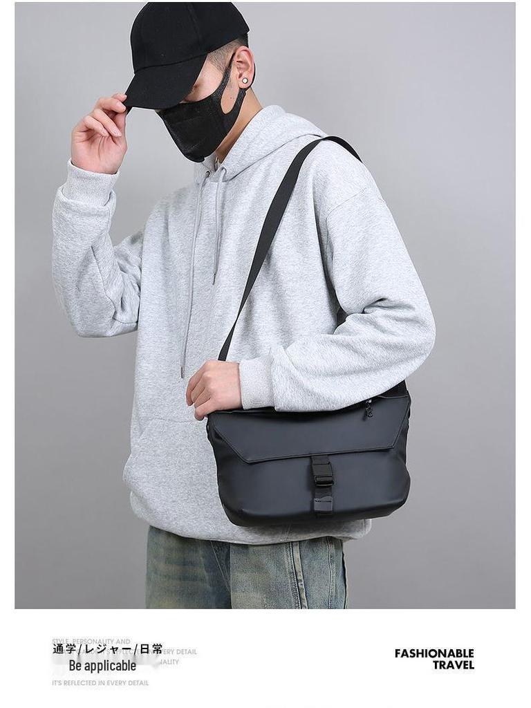 Men's 2025 Fashion Crossbody Bag - Trendy, Solid Color Shoulder Bag for Street, Sports, and Casual Wear.