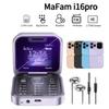 I16 Pro Mini Flip Mobile Phone FM Radio Magic Voice Blacklist Speed Dial Vibration 2SIM Card Small Display Foldable Phone