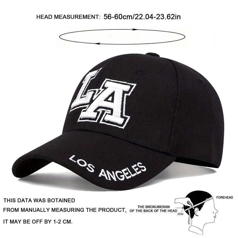 Șapcă de baseball cu broderie Los Angeles, bărbați, femei, primăvară, vară, pălării de soare, pălărie snapback din bumbac, șapci unisex hip hop