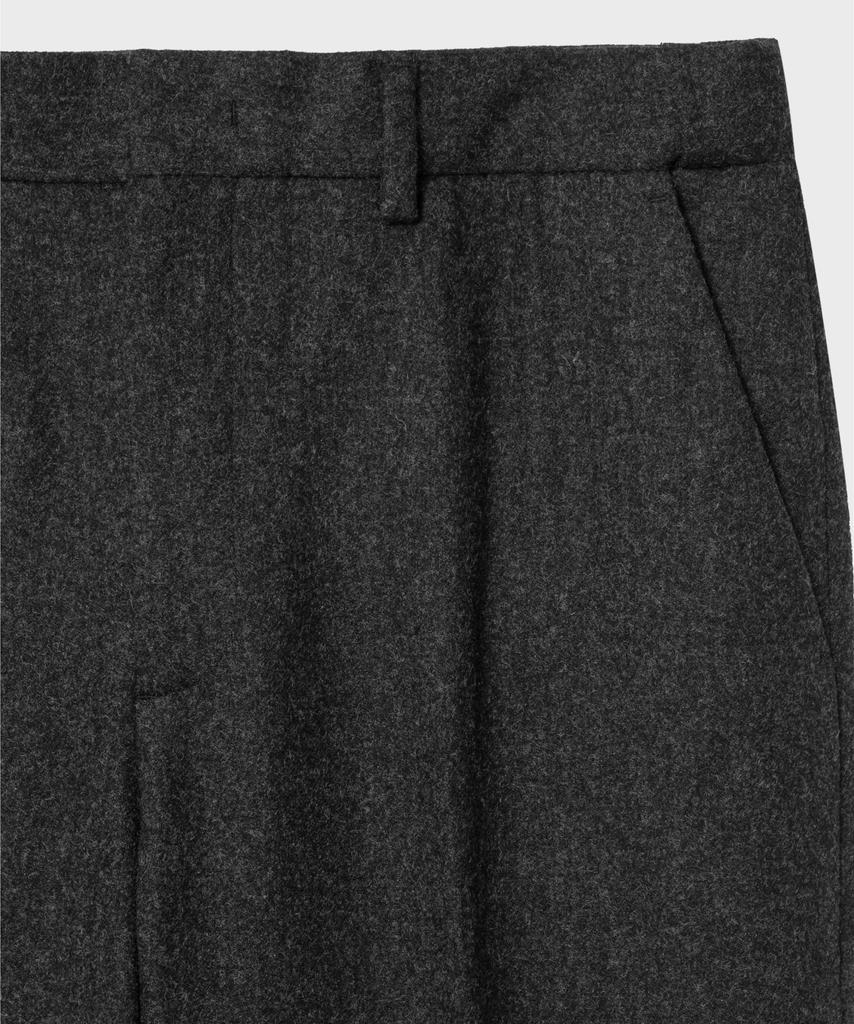 NONBLANK Wool Flannel Semi-Wide Fit Slacks_Dark Grey