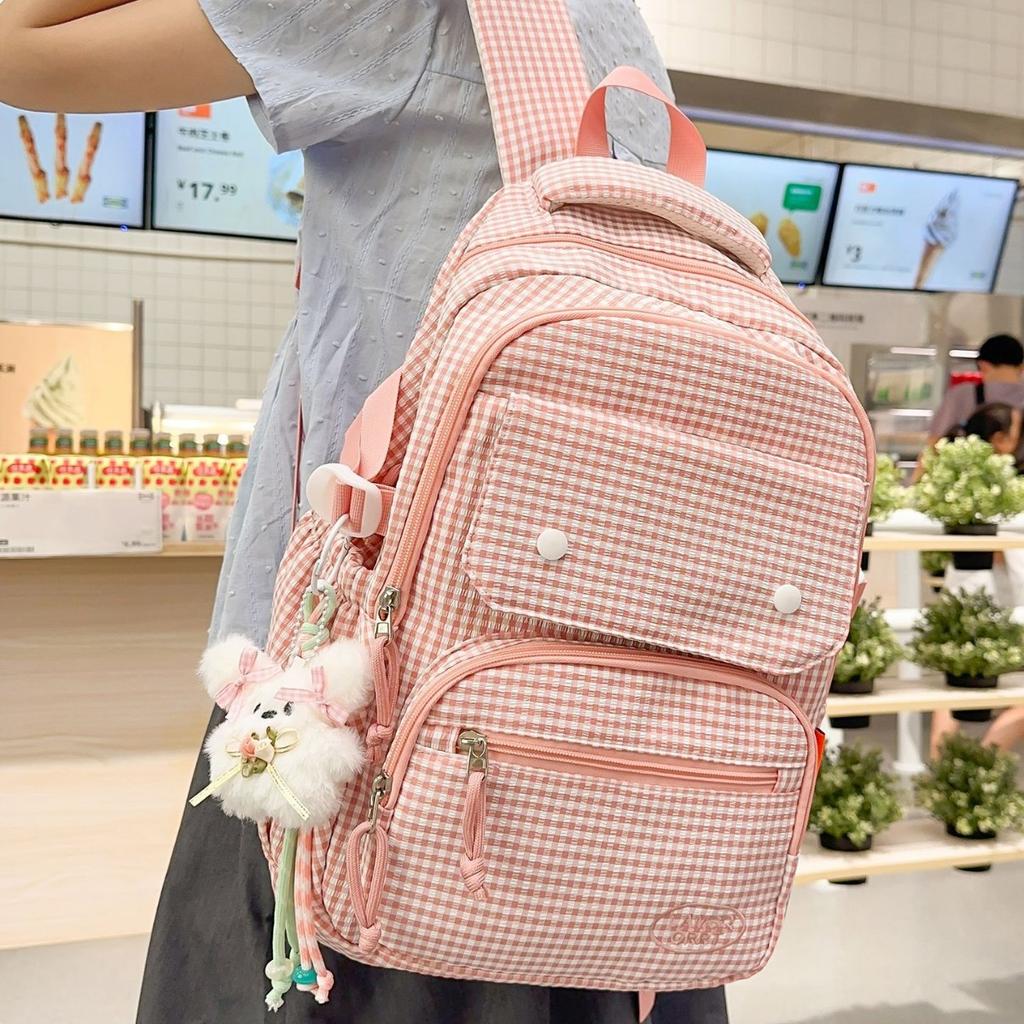 Schoolbag Wholesale Schoolbag Junior High School Girls High School Students Ins Niche New High-value Girls Backpack Women's Backpack Shoulder Bag