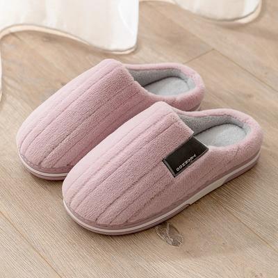 New Winter Unisex Plush Slippers Couple's Indoor Soft Sole Anti Slip Household Slides Men and Women Toe Wrap Home Cotton Shoes