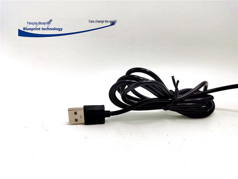 High-Quality USB 2.0 Data & Power Cable, Male Single Head, Two-Core, 1 Meter