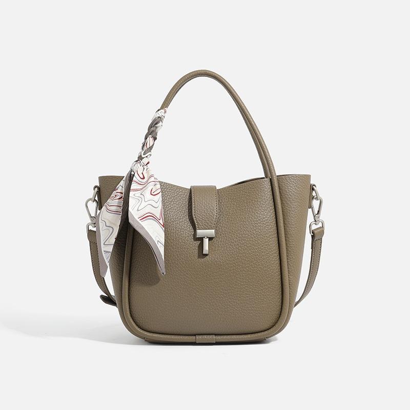 Leather Women's Bags, New Work Large-capacity Commuter Tote Bags, Textured Versatile Handbags, Shoulder Messenger Bags.