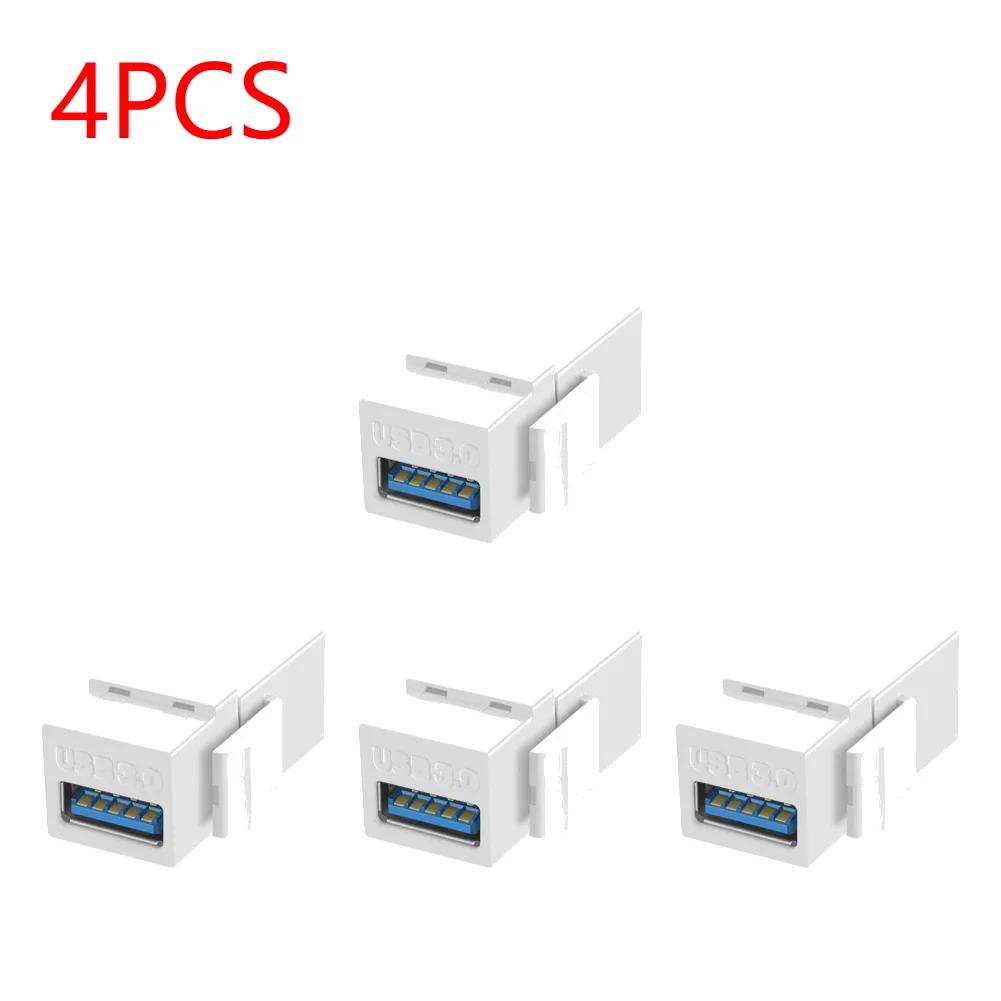 USB 3.0 Keystone Jack Inserts Connect Equipment with USB Port Snap-in Connector Socket Adapter Port for Wall Plate Outlet Panel
