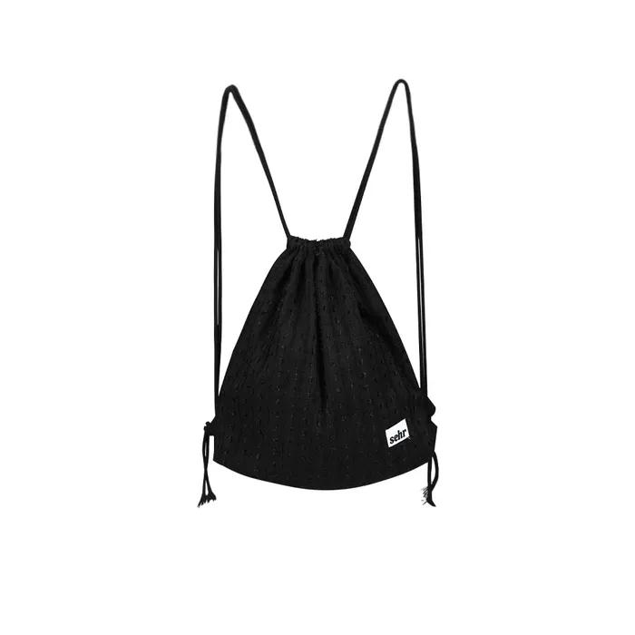 Wrinkle String Bag (Black)