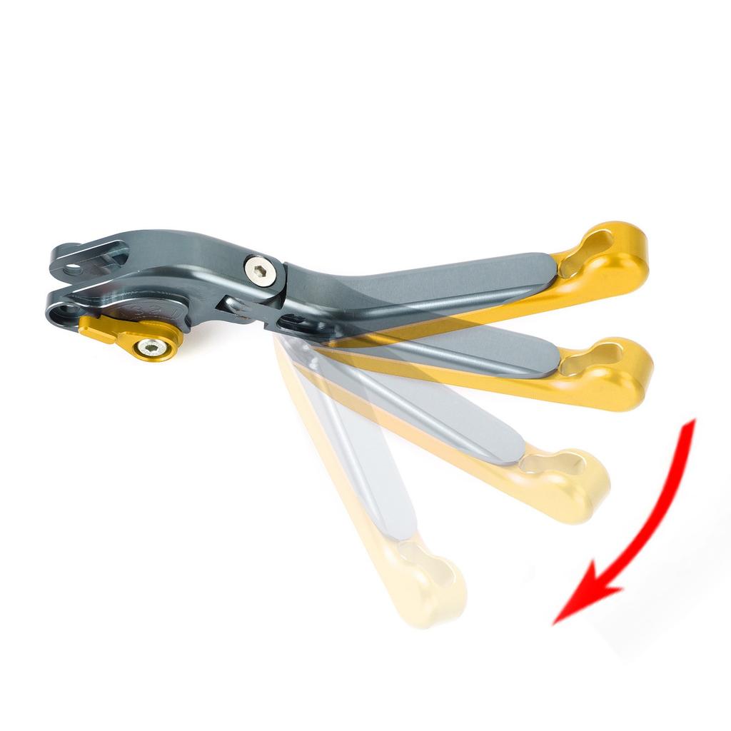 Verstellbarer Kupplungsbremshebel passend für YAMAHA XSR900 XSR900GP MT-09 24-25 Gold