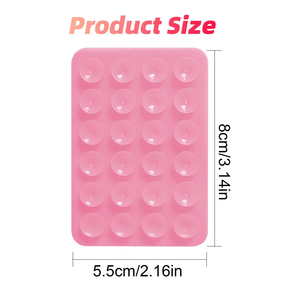 

Strong Silicone Suction Cup Phone Mount Adhesive Anti-Slip Square Phone Holder Hands-Free Sticky Cell Phone Grip Stands Black