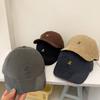 Design Sense Splicing Short Brim Cap Retro Washed Men's and Women's Versatile Baseball Cap Showing Face Small Street Hat Tide